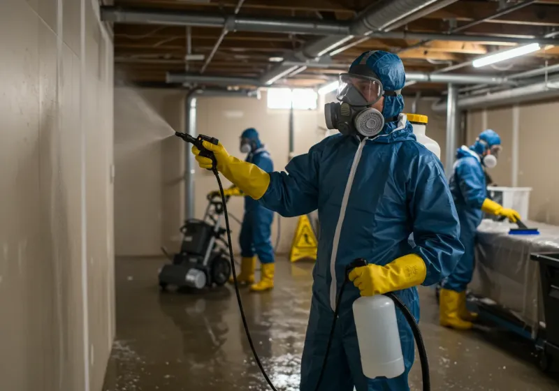 Basement Sanitization and Antimicrobial Treatment process in Ravenswood, WV